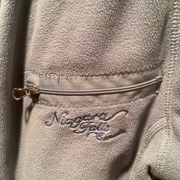 Ladies lightweight blue/gray fleece jacket - Picture 3 of 7